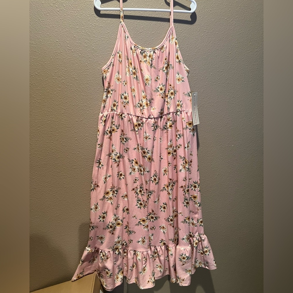 Adorable Pink Floral Kids Dress